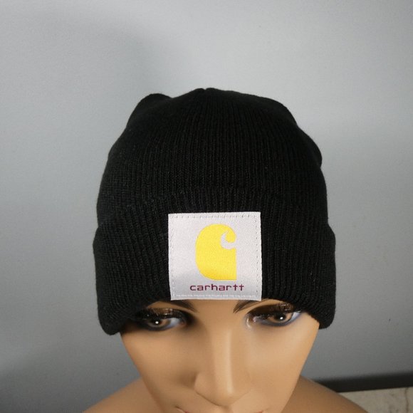Carhartt Knit Cap Beanie One Size Black - Picture 5 of 5